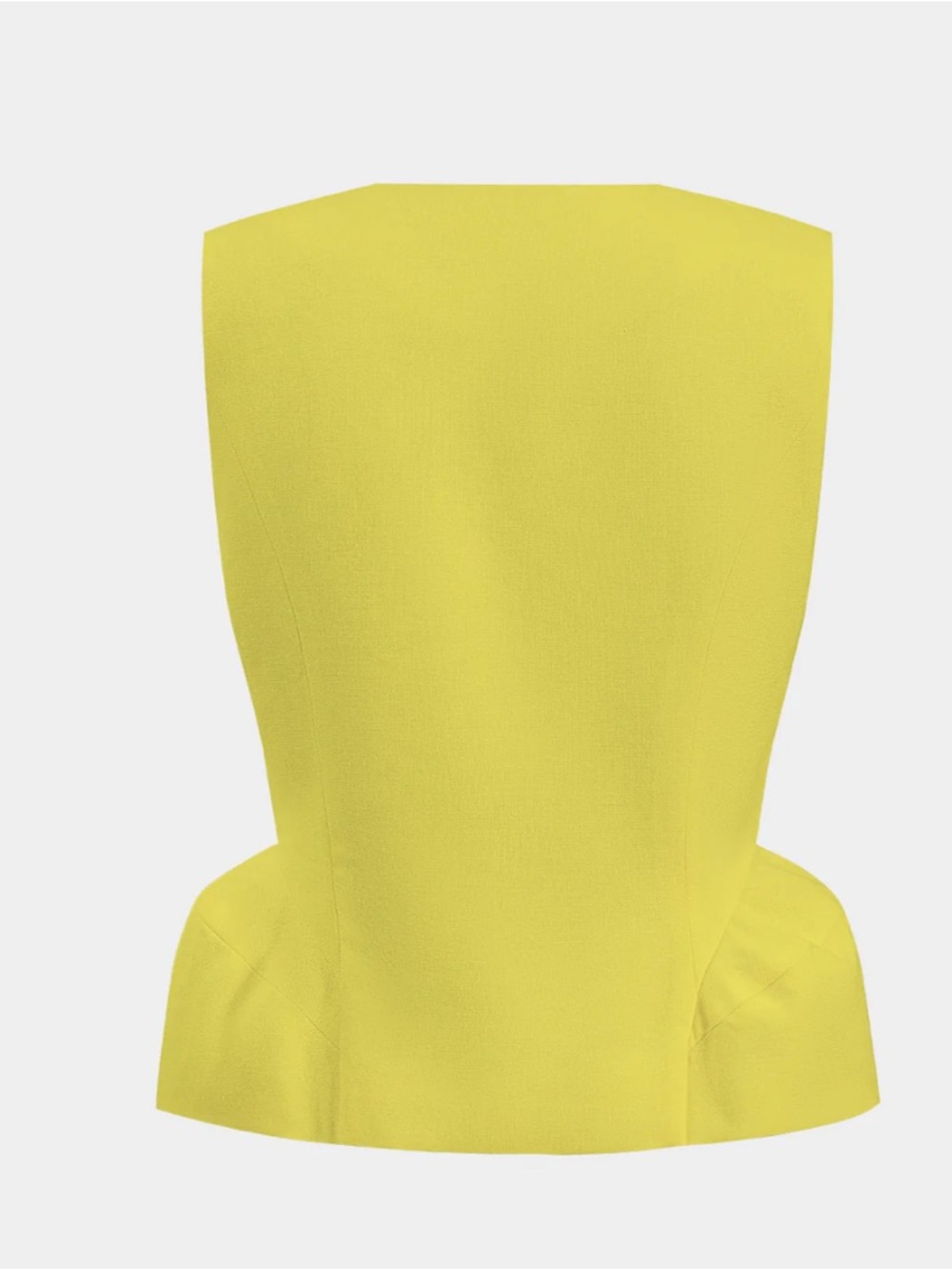 Elegant sleeveless women's blouse in lemon yellow—perfect for any occasion. - Picture 2 of 2